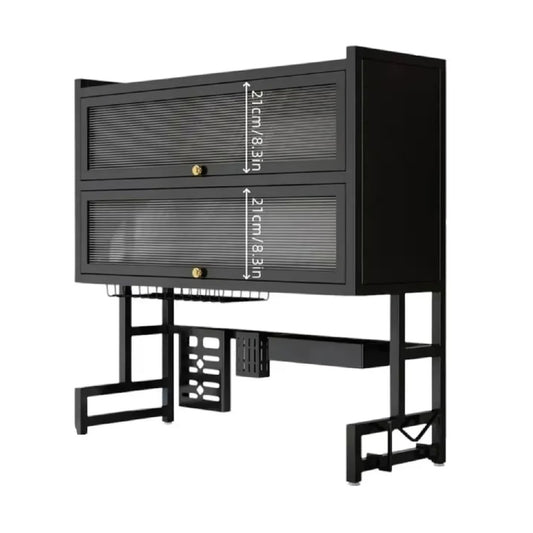 Escurridor De Platos Doble Con Gabinete Y Puertas Abatibles