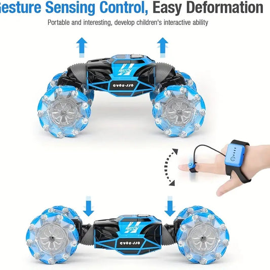 Carro RC Acrobático 360° – Control por Sensor de Mano, Giros y Piruetas