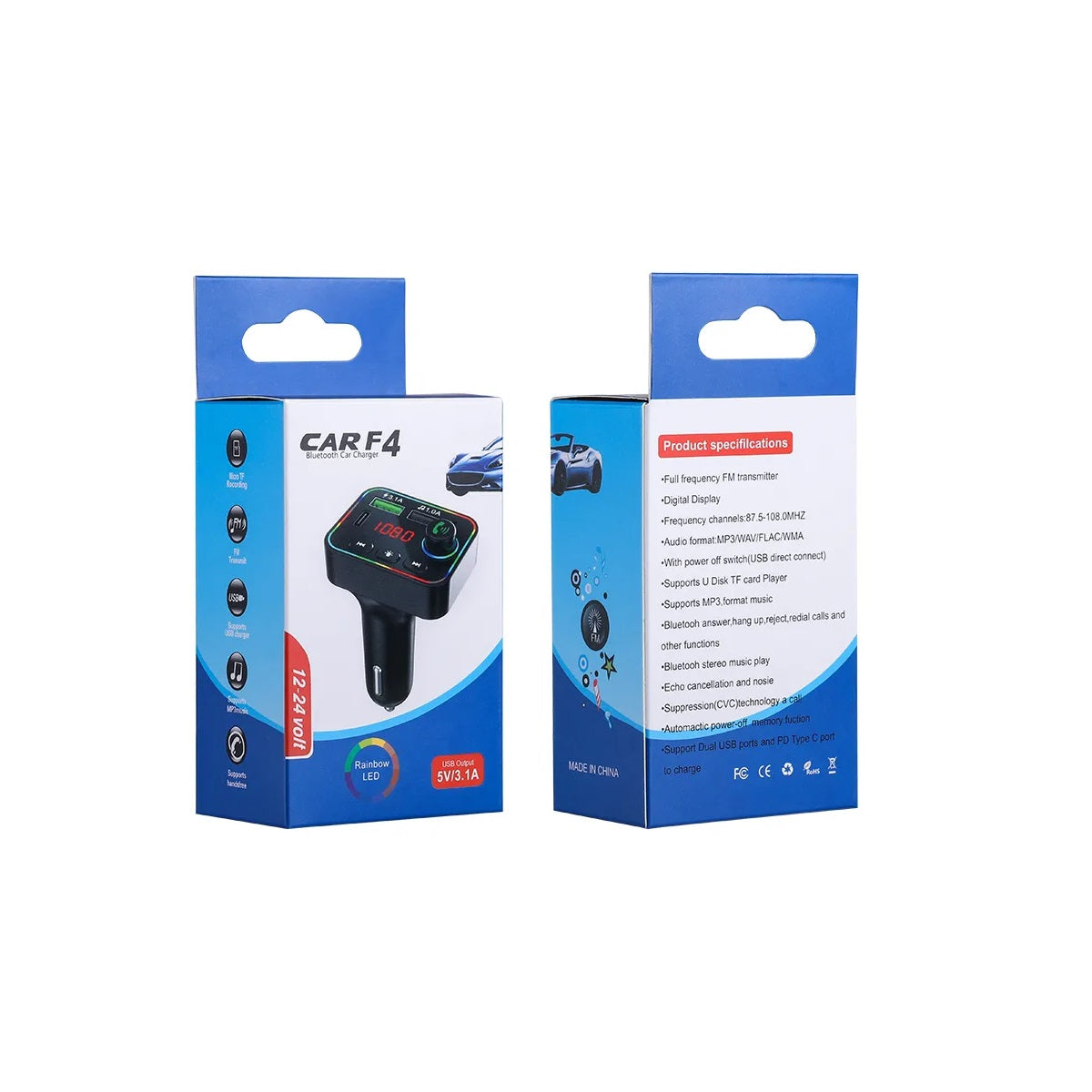 Bluetooth Para Carros Adaptador Transmisor