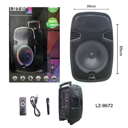 Cabina 12" Parlante Con Luces Ritmicas Bluetooth Recargable 12"