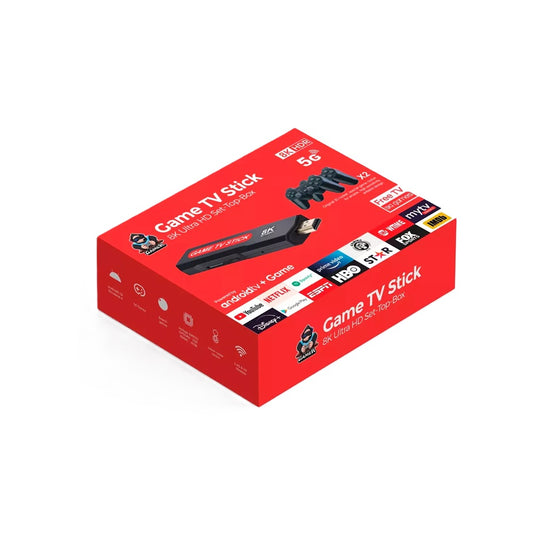 TV Box Convertidor Smart TV Con Videojuegos + 2 Controles Inalambricos
