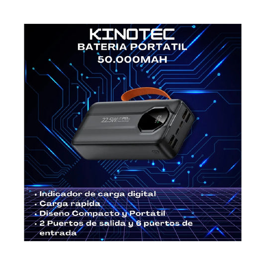 Power Bank Bateria Externa Kinotec De 50.000 mAh