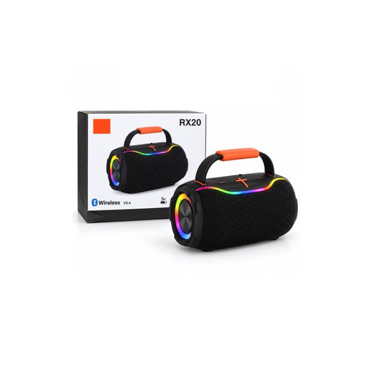 Parlante Portátil Inalámbrico Bluetooth RX20 Con Luces RGB