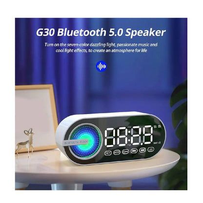 Reloj Despertador Digital Con Parlante Bluetooth Y Luces LED
