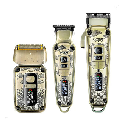 Combo Barbero Profesional VGR V-642 (3 en 1 - Clipper, Trimmer y Shaver)