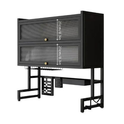 Escurridor De Platos Doble Con Gabinete Y Puertas Abatibles