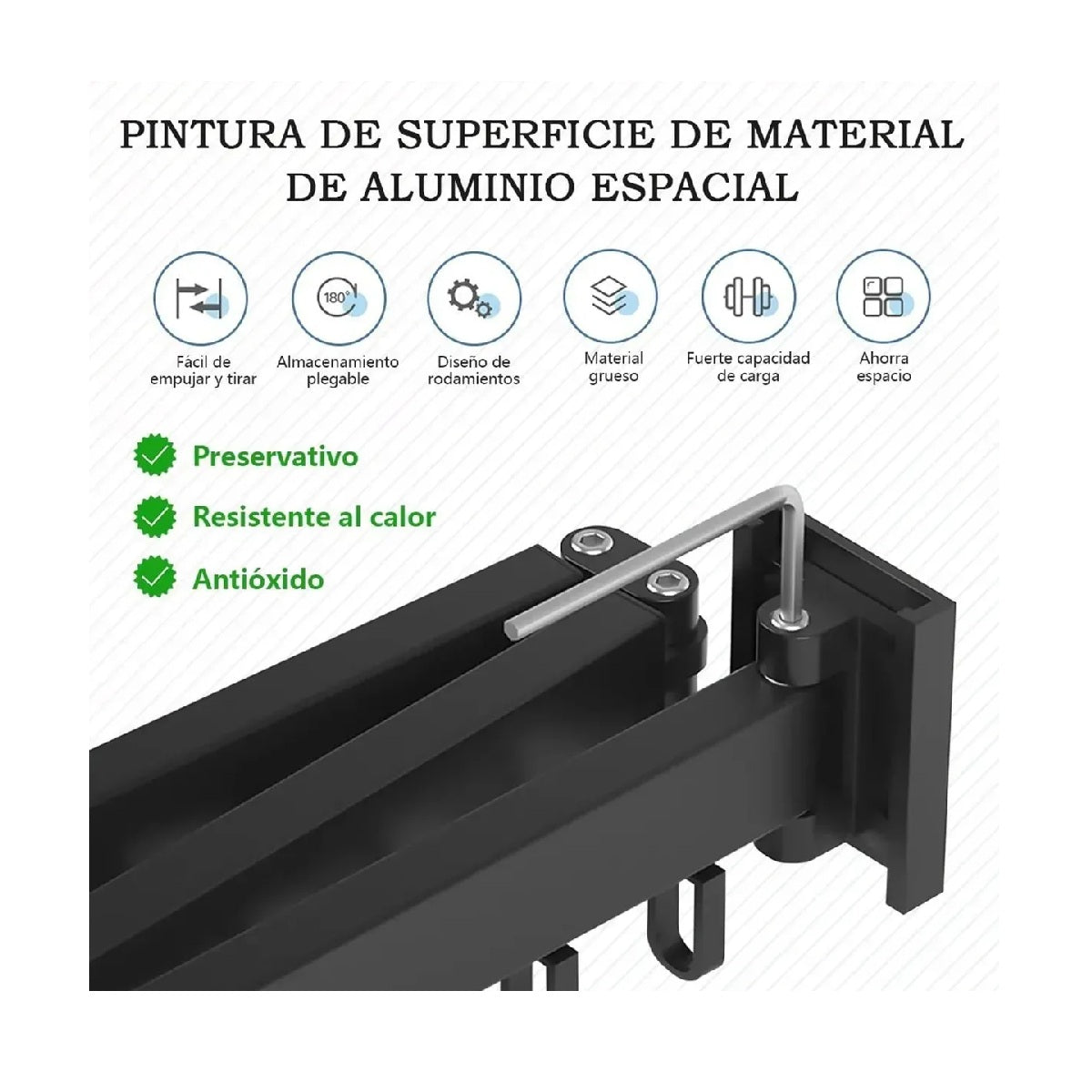 Colgador De Ropa Abatible Y Plegable De Pared Tendedero De Ropa