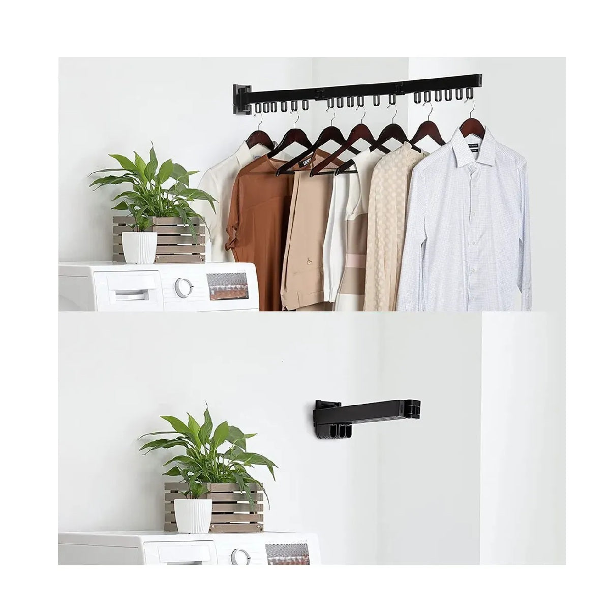 Colgador De Ropa Abatible Y Plegable De Pared Tendedero De Ropa