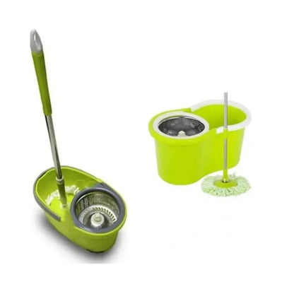 Trapero Giratorio 360° Con Balde Centrífugo Y Mango De Acero Inoxidable