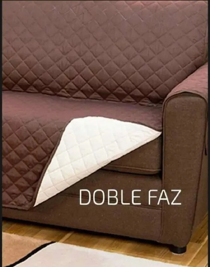 Protector De Sofa Doble Faz Cubre Sofá Para 1 Puesto x 1 Und