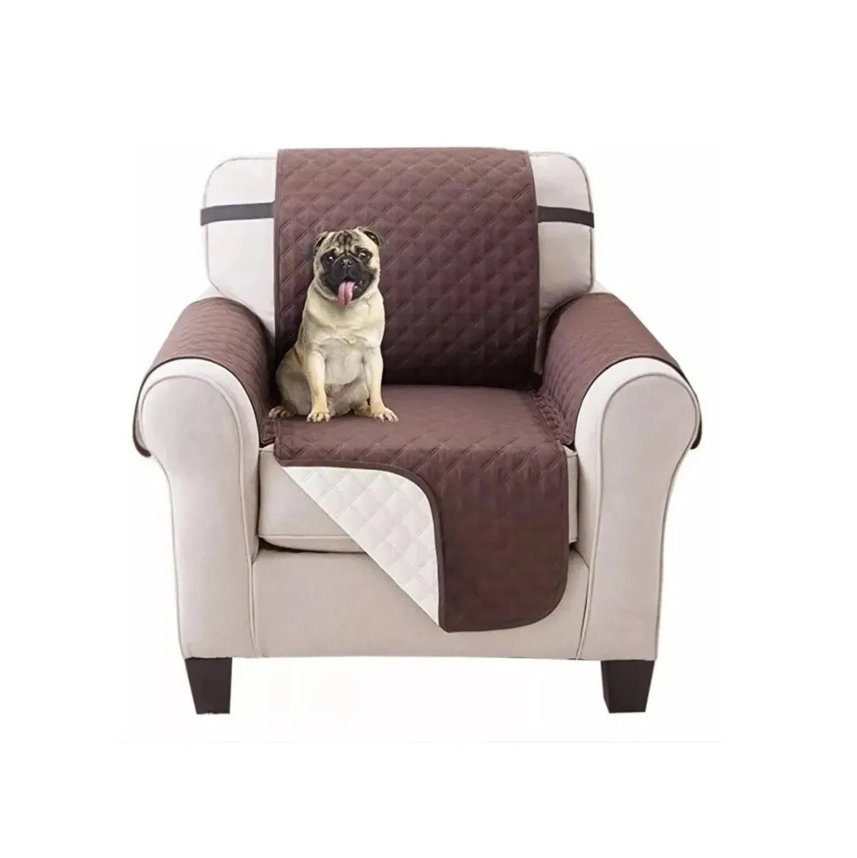 Protector De Sofa Doble Faz Cubre Sofá Para 1 Puesto x 1 Und