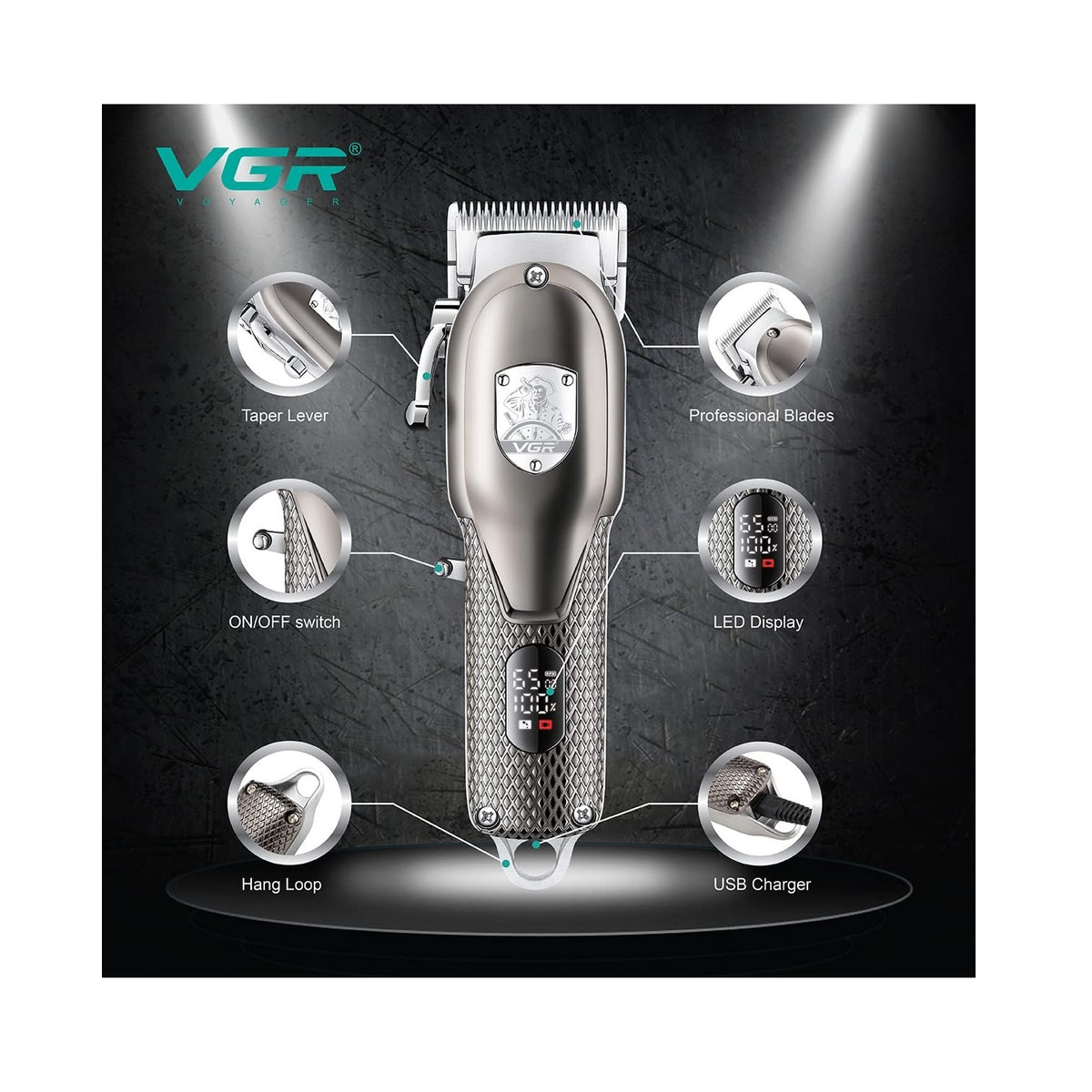 Maquina De Corte Para Cabello V276 Con Pantalla