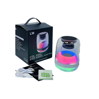 Parlante Bluetooth L30 Luz RGB Multicolor – Sonido 360° Portátil