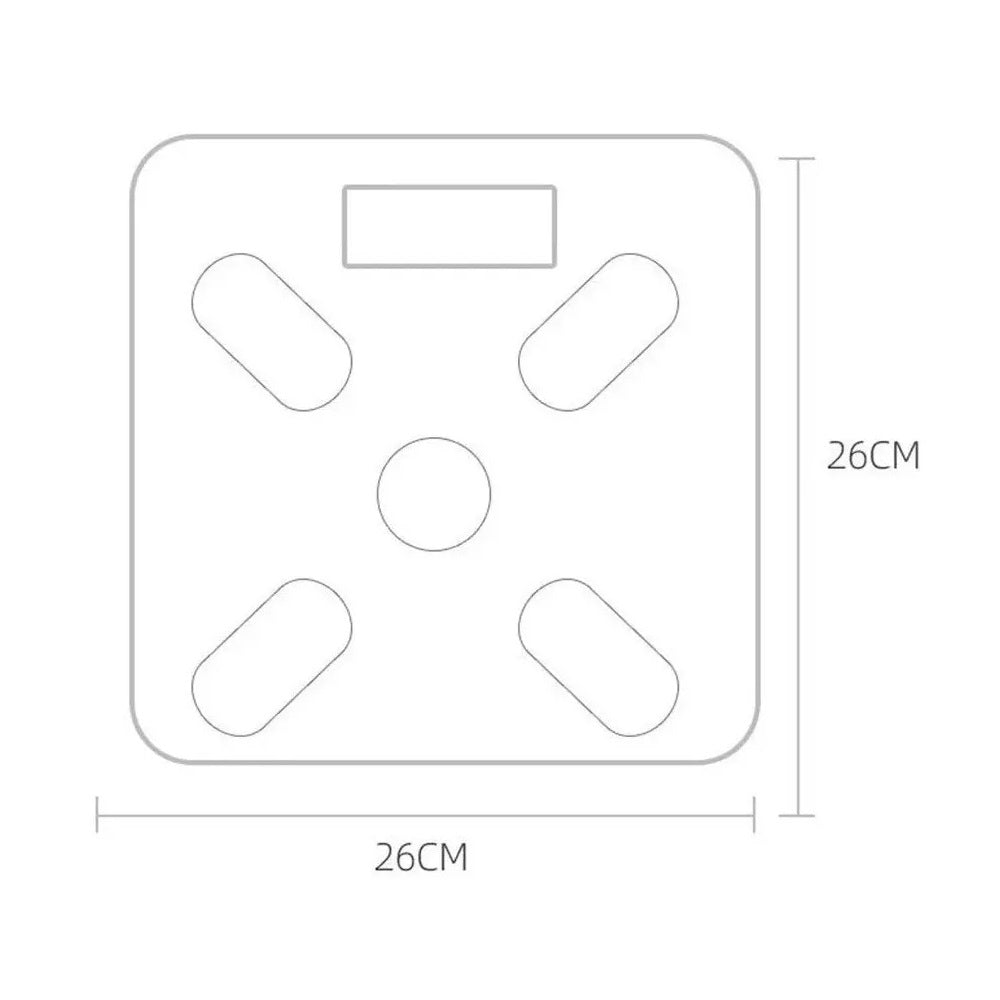 Bascula Intligente Bluetooth De Vidrio, Medidas En Libras & Kg