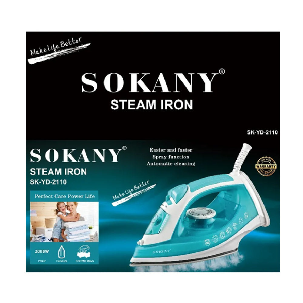 Plancha A Vapor Para Ropa Sokany 2000 W