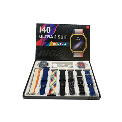 Combo Smartwatch Con Correas Intercambiables i40 Ultra 2