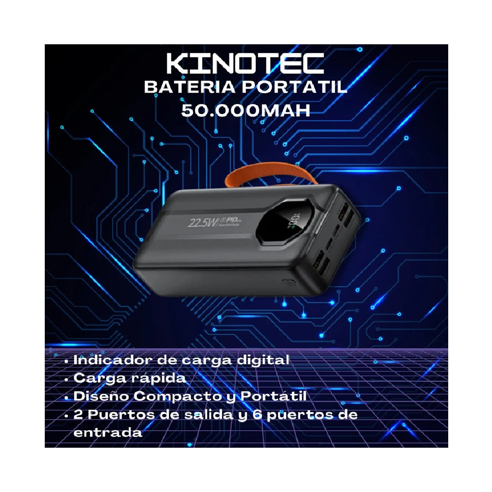 Power Bank Bateria Externa Kinotec De 50.000 mAh