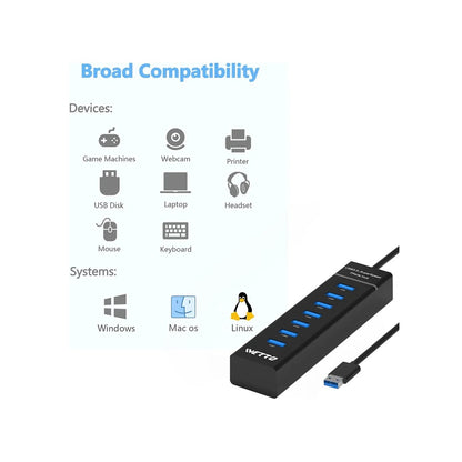 Multipuertos Para USB 7 Puertos 3.0 Hub02