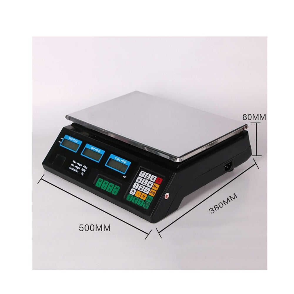 Pesa De Alimentos Con Indicador De Precios 88.2 LBS Con Pantalla LCD